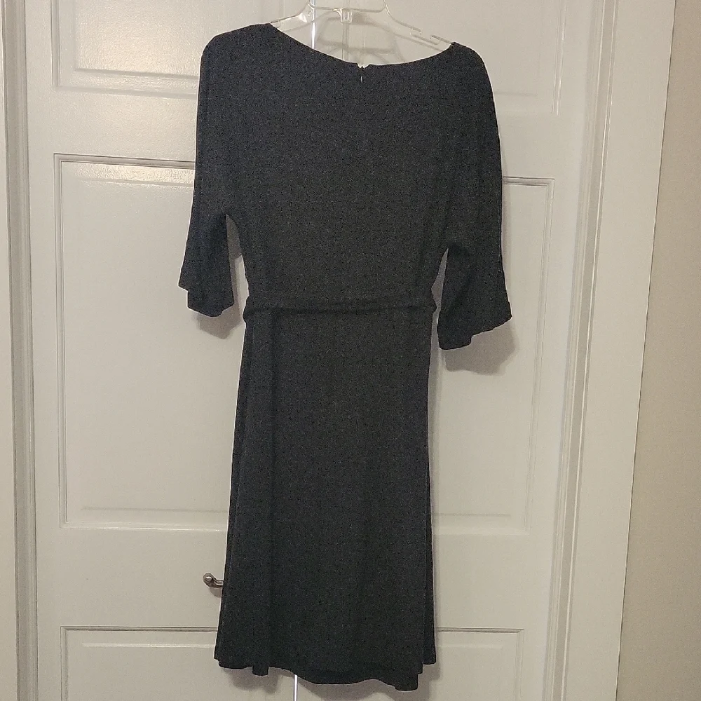 Casual Charcoal Grey Dress with Embroidered Details - Picture 4 of 4